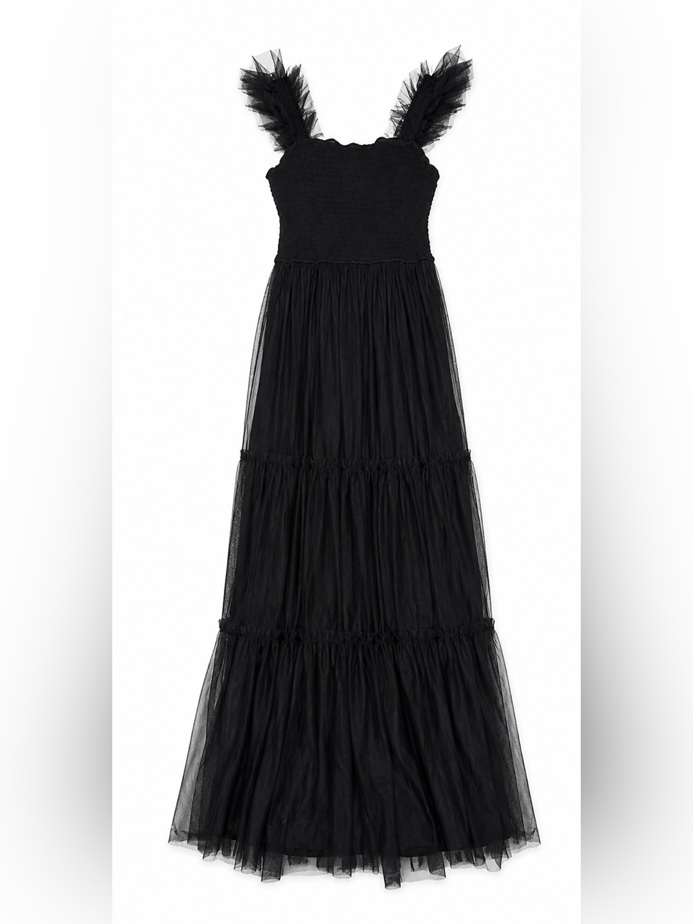 Black Tiered Tulle Dress